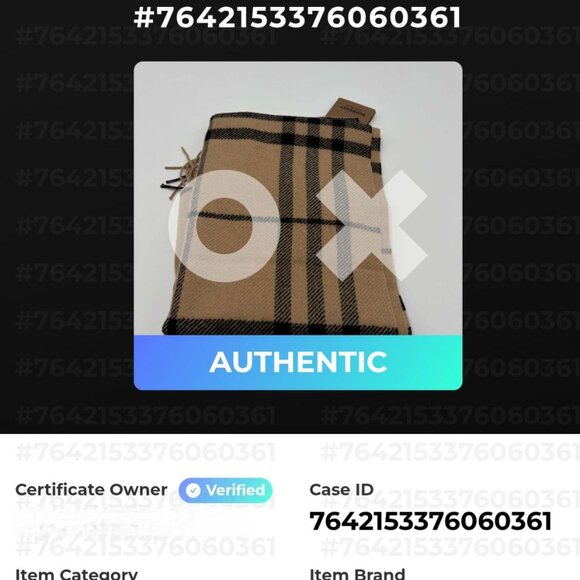 Burberry Giant Check Wool Scarf - Picture 7 of 7